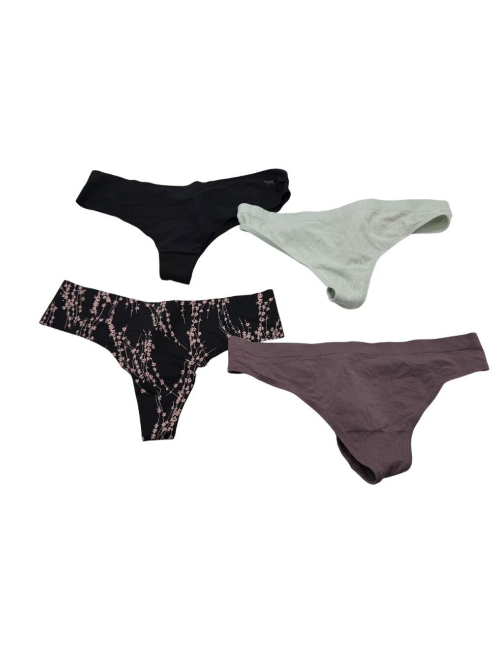 Victoria's Secret Lot of 4 Thong Panties Assorted Colors Women's Size Medium M